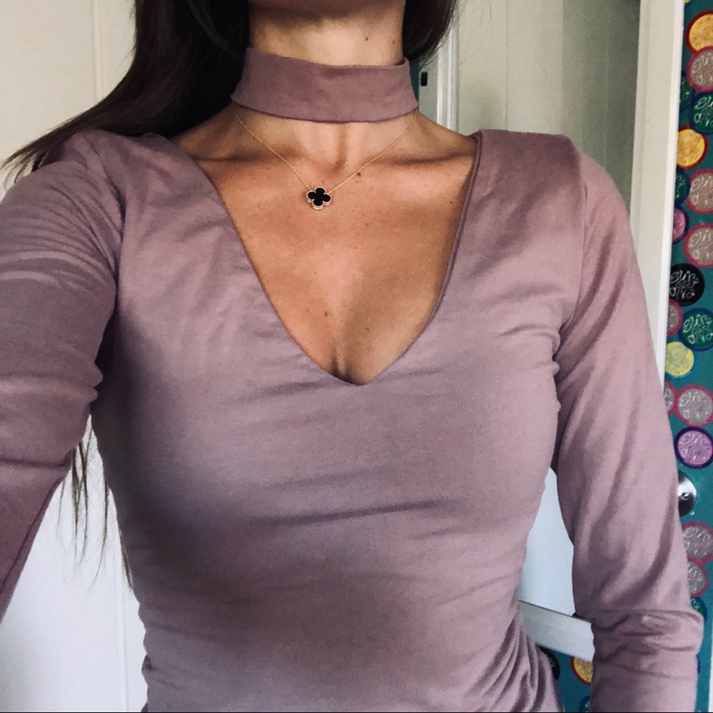 LF Mauve Choker Long Sleeve